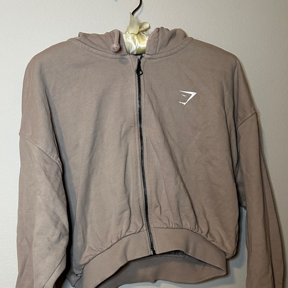 Gymshark Taupe Zip-Up Hoodie - Picture 3 of 8